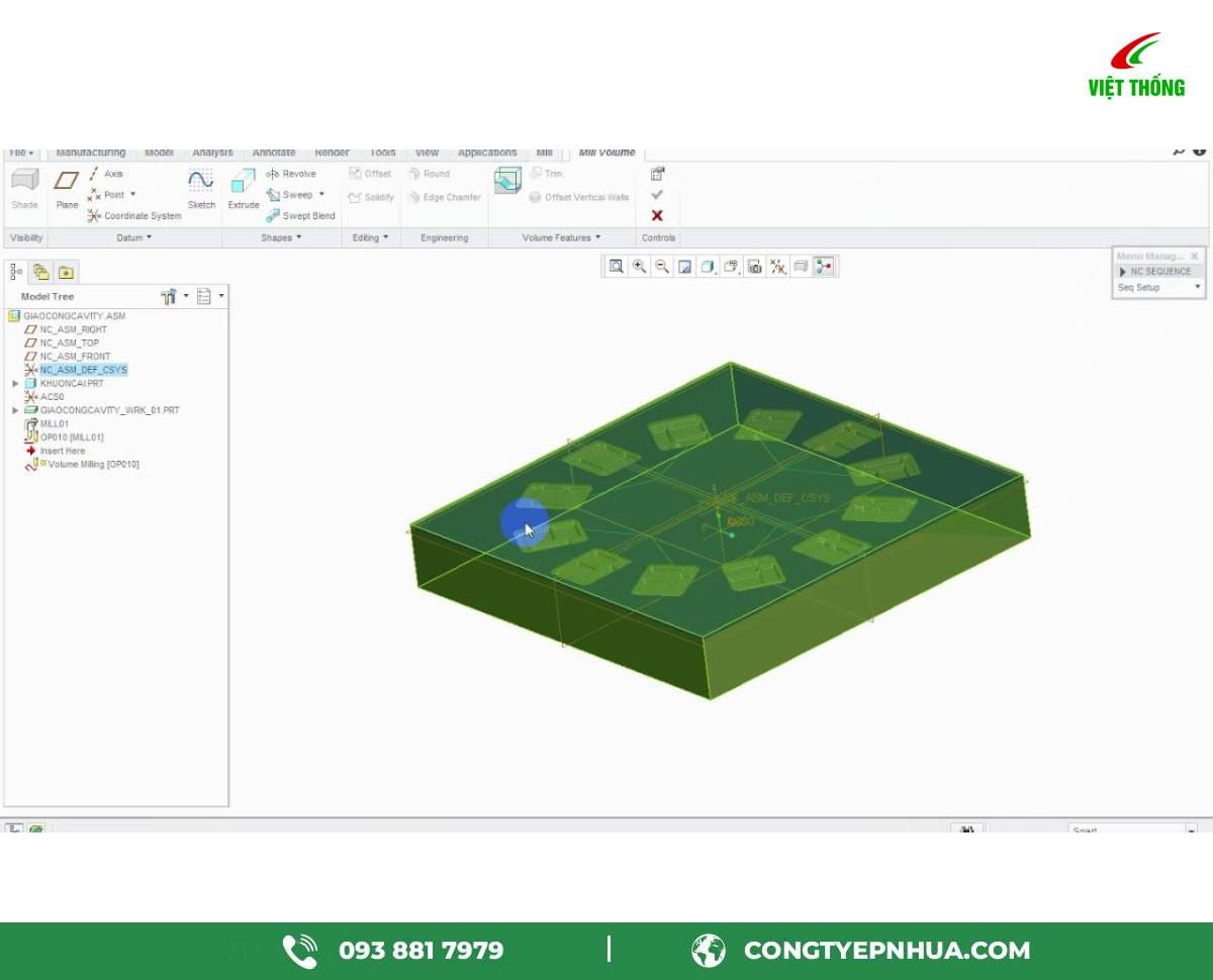Mô hình 3D thiết kế khuôn hộp đựng thức ăn