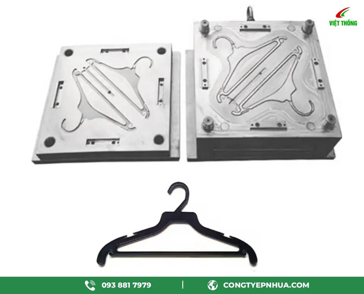 Một bộ khuôn móc áo hoàn chỉnh hoặc hình ảnh các loại móc áo nhựa đẹp mắt