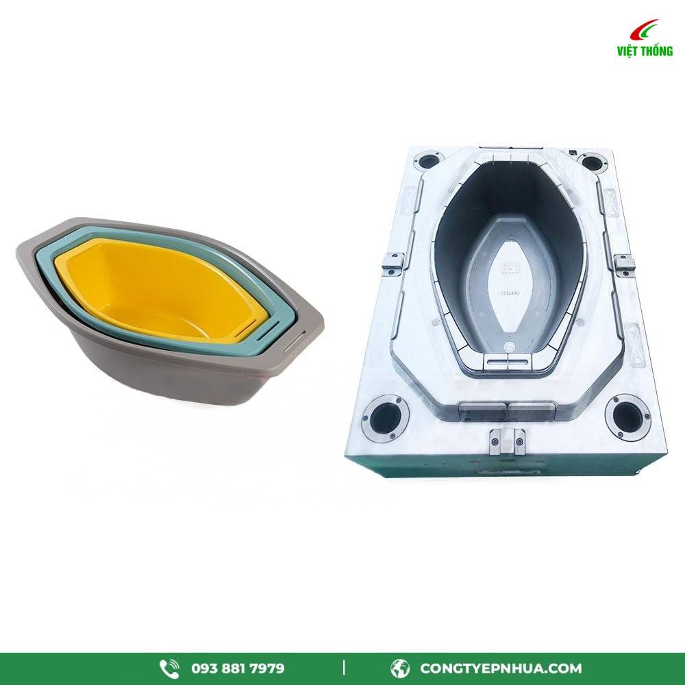 Khuôn nhựa bồn tắm bằng thép được gia công chính xác