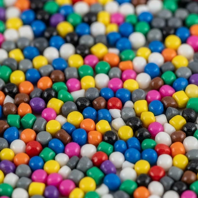 Hạt Nhựa Màu Đa Sắc