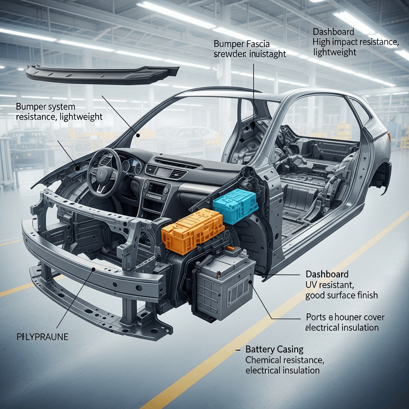 Ứng dụng nhựa PP trong ngành công nghiệp ô tô