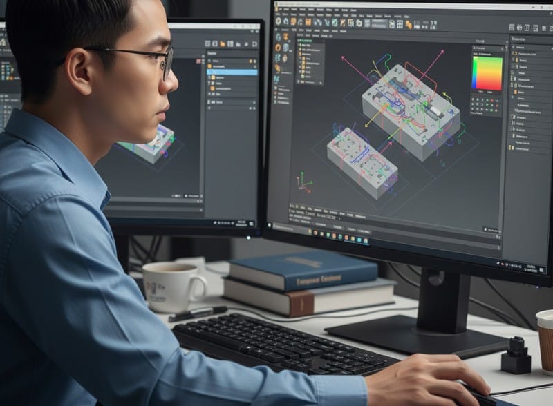 Kỹ sư Việt Thống thiết kế khuôn ép nhựa bằng phần mềm chuyên dụng